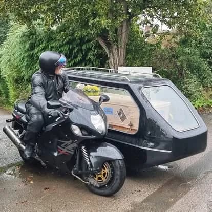 Motorcycle hearse