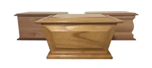 Solid Oak Wooden Casket image